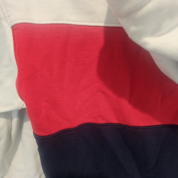 Levi’s XS Colorblock Logo Hoodie White Red Black Pullover Sweatshirt - Picture 5 of 10